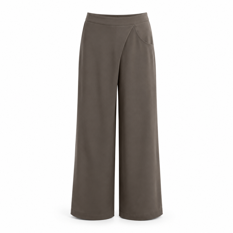 Drift-Pleat Wide-Leg Trousers