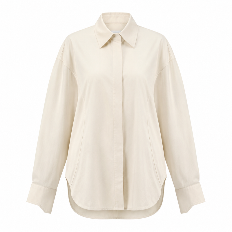 Arc-Seam Oversized Shirt