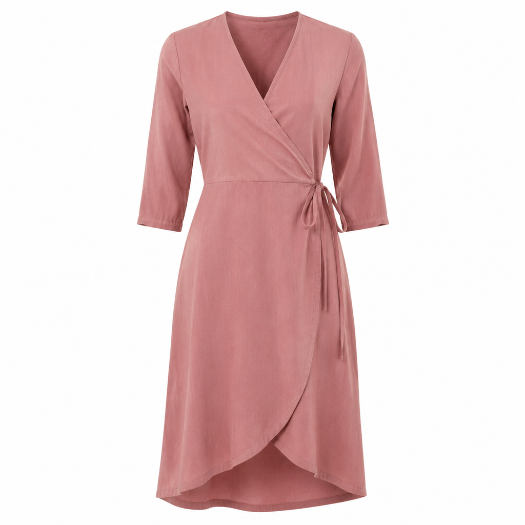 Soft Wrap Midi Dress
