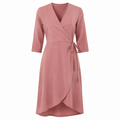 Soft Wrap Midi Dress