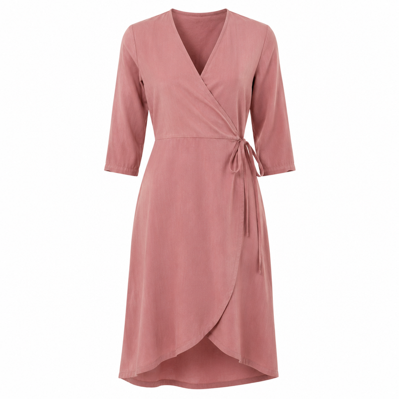 Soft Wrap Midi Dress