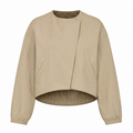 Curve-Hem Cropped Jacket