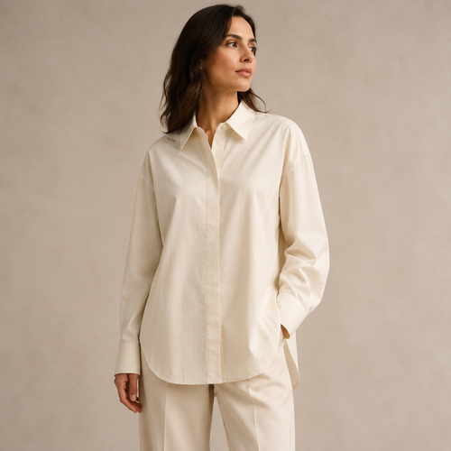 Arc-Seam Oversized Shirt