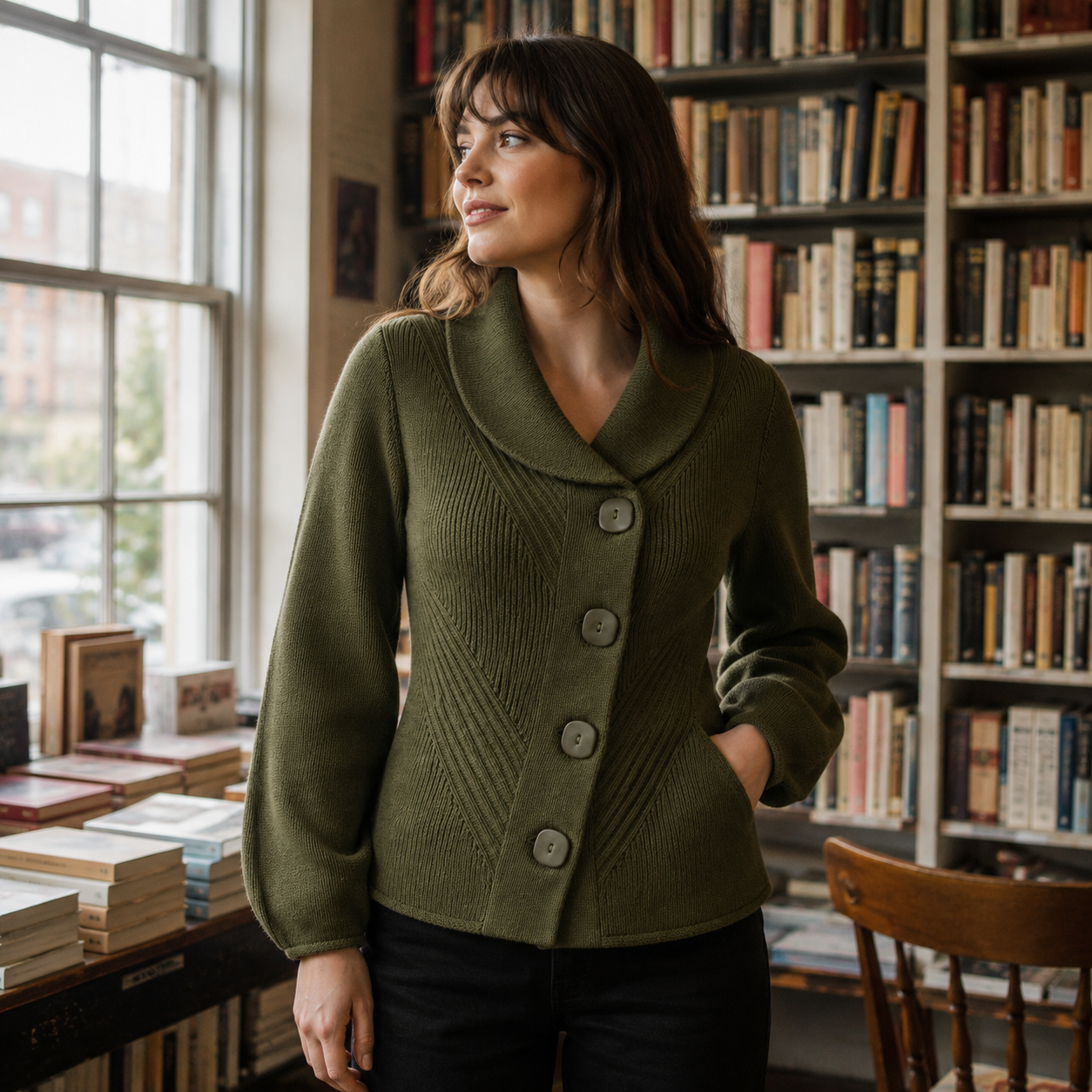 Sculpted Knit Cardigan