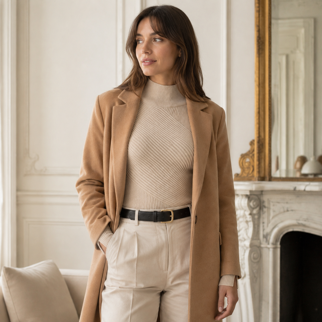 Ribline Mock-Neck Top