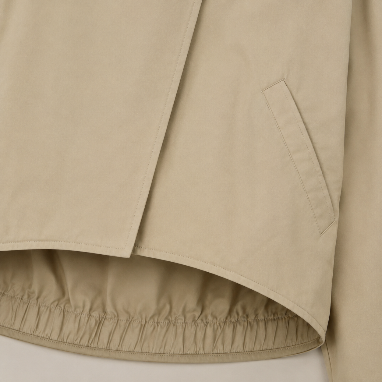 Curve-Hem Cropped Jacket
