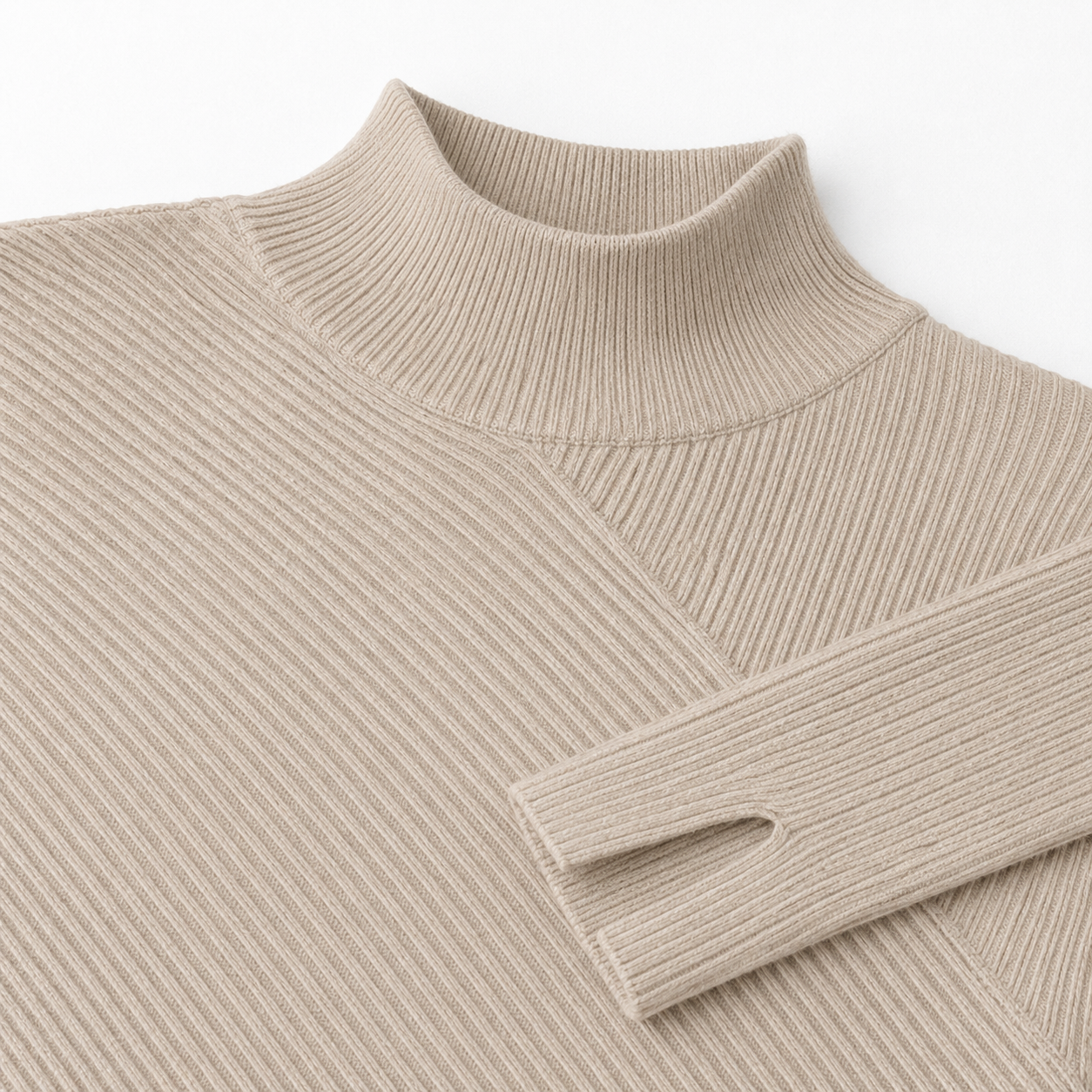 Ribline Mock-Neck Top