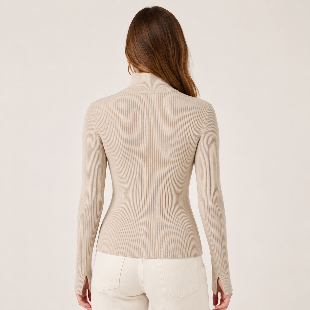 Ribline Mock-Neck Top