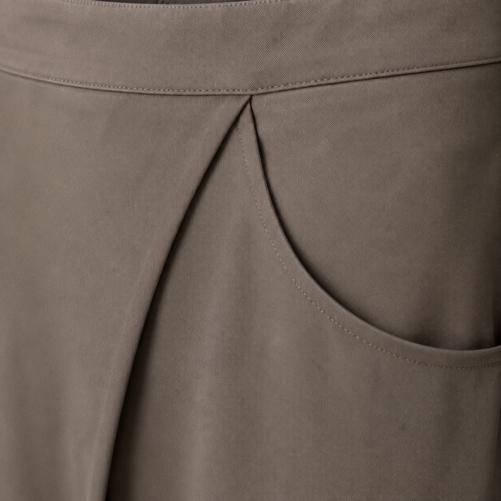 Drift-Pleat Wide-Leg Trousers