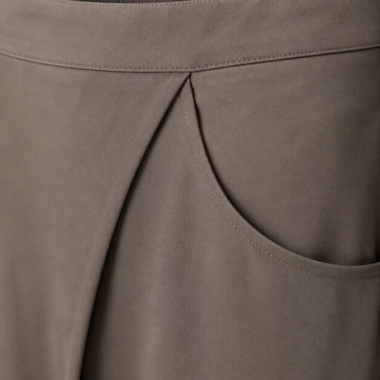 Drift-Pleat Wide-Leg Trousers