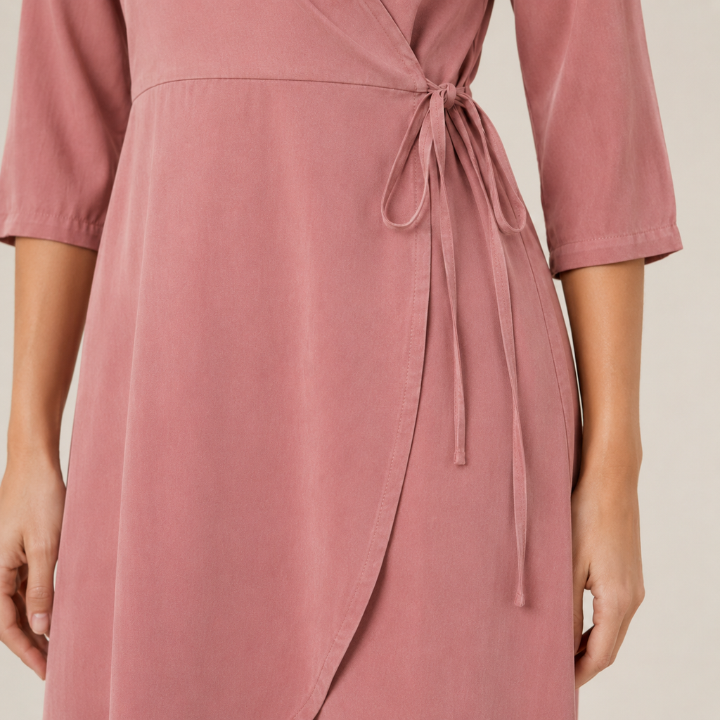 Soft Wrap Midi Dress